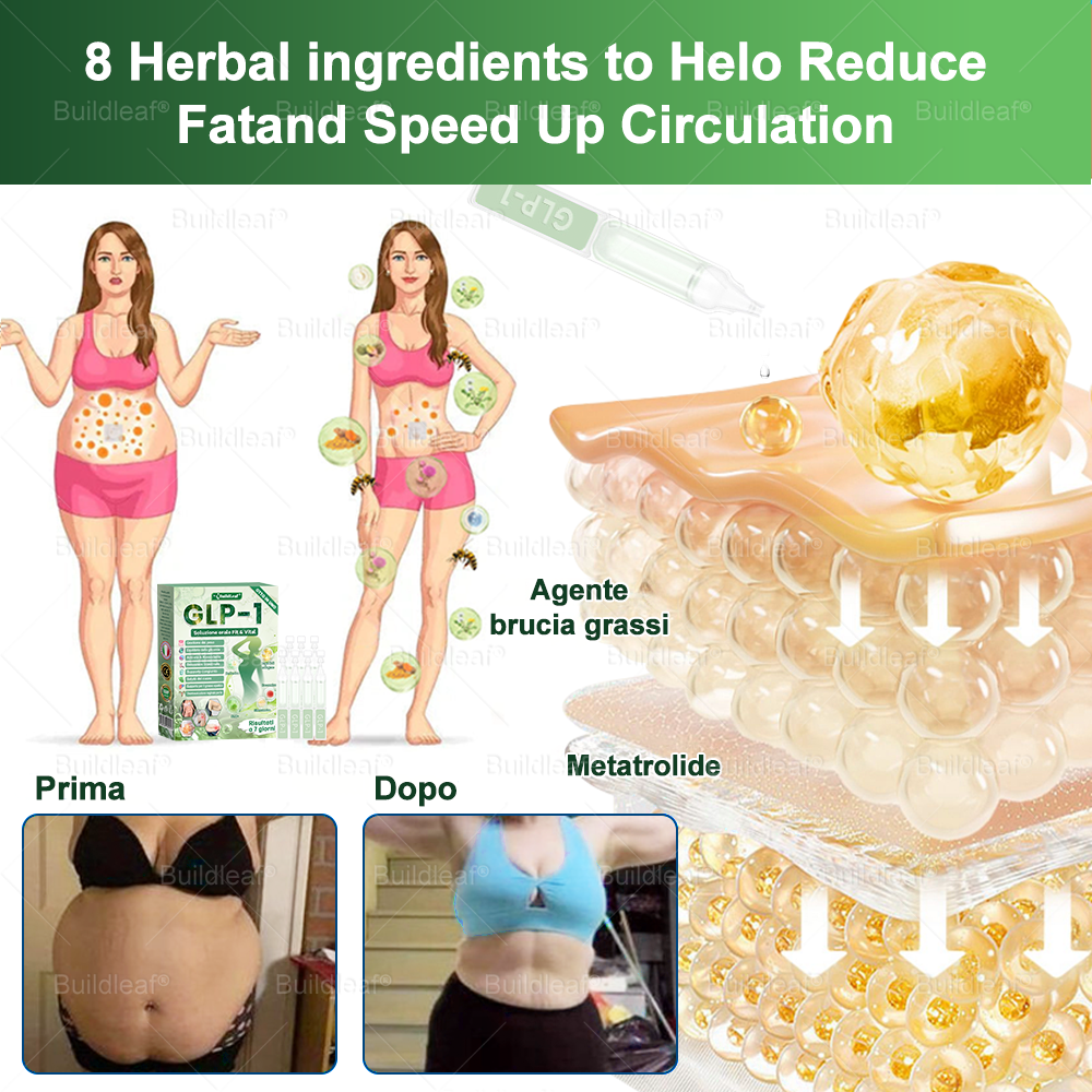 Negozio ufficiale | BuildLeaf® GLP-1 8-in-1 Fit & Vital Soluzione Orale (Solo una volta al giorno, cambiamenti visibili in 7 giorni) ✅ Per obesità, salute cardiovascolare, diabete, apnea notturna, salute intestinale, problemi articolari e altro