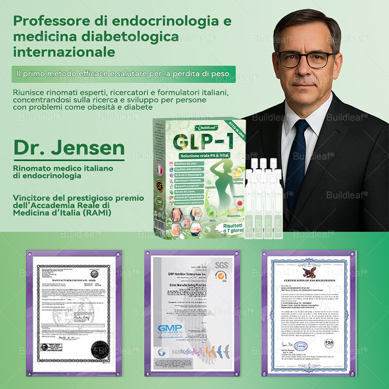 Negozio ufficiale ✨| BuildLeaf® GLP-1 8-in-1 Fit & Vital Soluzione Orale (Solo una volta al giorno, cambiamenti visibili in 7 giorni) ✅ Per obesità, salute cardiovascolare, diabete, apnea notturna, salute intestinale, problemi articolari e altro