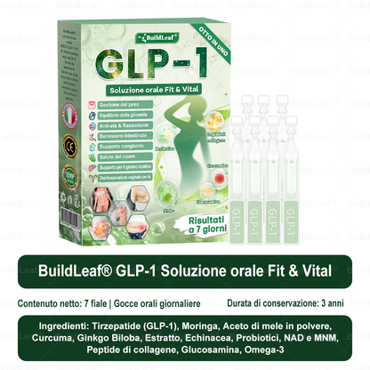 Negozio ufficiale | BuildLeaf® GLP-1 8-in-1 Fit & Vital Soluzione Orale (Solo una volta al giorno, cambiamenti visibili in 7 giorni) ✅ Per obesità, salute cardiovascolare, diabete, apnea notturna, salute intestinale, problemi articolari e altro
