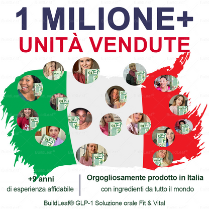 Negozio ufficiale ✨| BuildLeaf® GLP-1 8-in-1 Fit & Vital Soluzione Orale (Solo una volta al giorno, cambiamenti visibili in 7 giorni) ✅ Per obesità, salute cardiovascolare, diabete, apnea notturna, salute intestinale, problemi articolari e altro