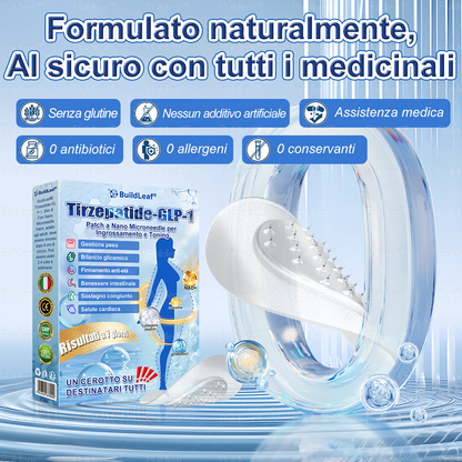 Clinicamente testato · Cerotto a microaghi nano BuildLeaf® Slim & Firm con Moringa, Omega-3, Peptidi di Collagene, NAD e NMN per obesità, salute cardiovascolare, diabete, apnea notturna, articolazioni, pelle e anti-età.