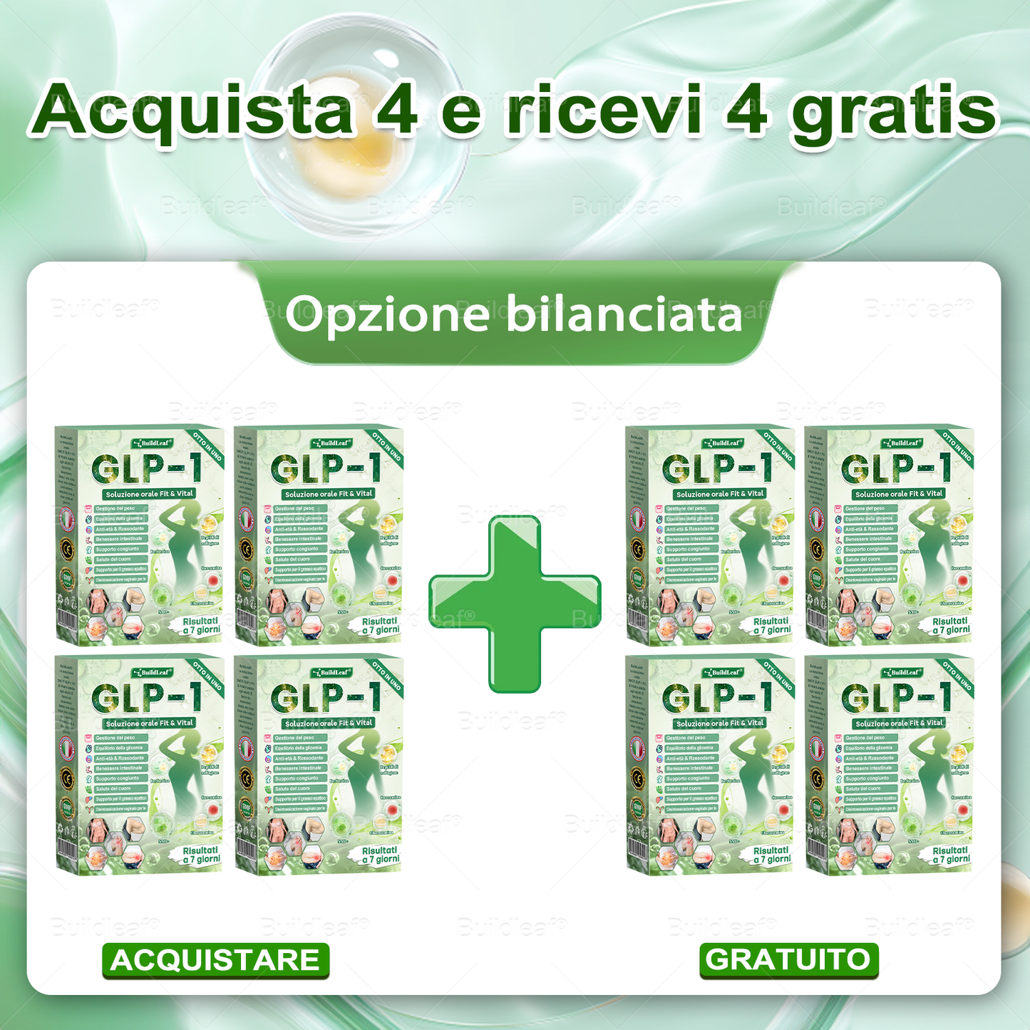 Negozio ufficiale ✨| BuildLeaf® GLP-1 8-in-1 Fit & Vital Soluzione Orale (Solo una volta al giorno, cambiamenti visibili in 7 giorni) ✅ Per obesità, salute cardiovascolare, diabete, apnea notturna, salute intestinale, problemi articolari e altro